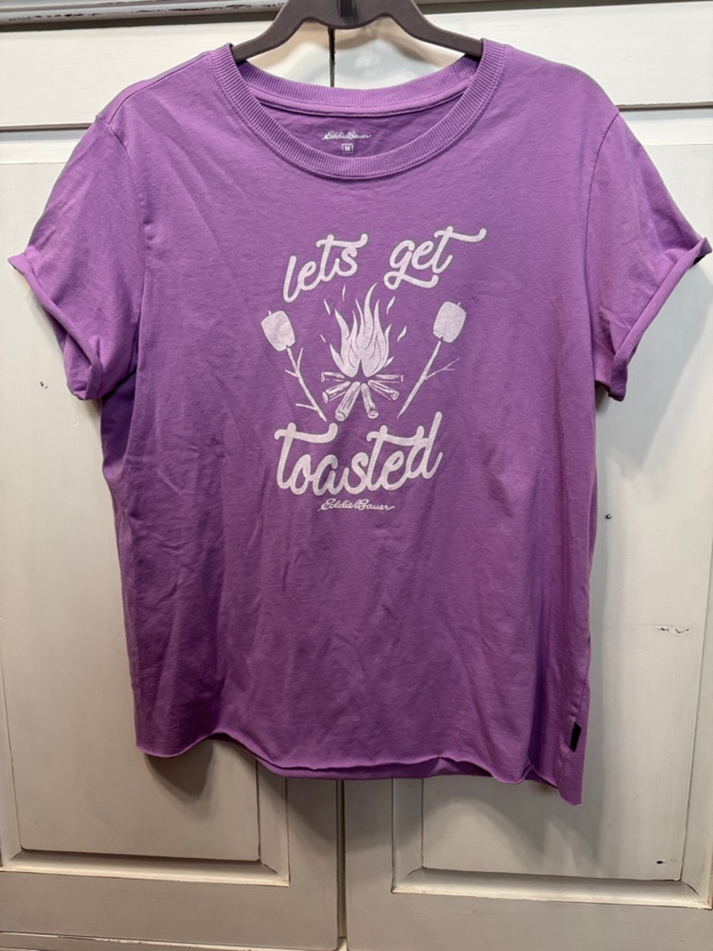 Eddie Bauer Lavender Short-Sleeve Graphic Tee - 'Let's Get Toasted'